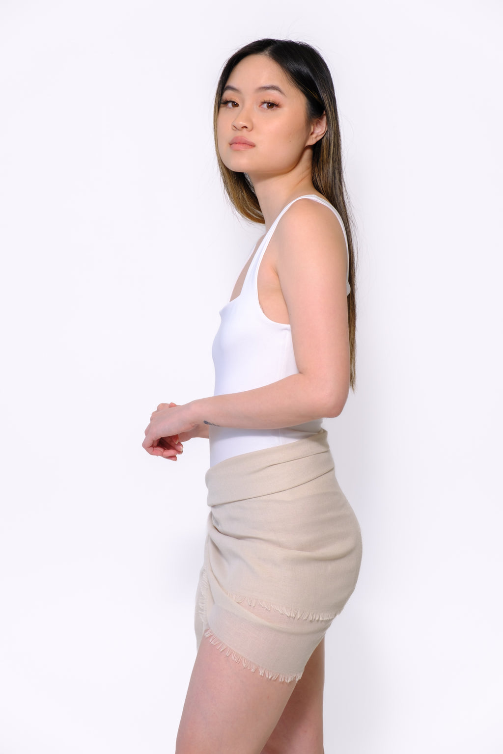 Reversible Seamless Bodysuit - White