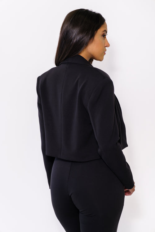 Cropped Blazer - Black