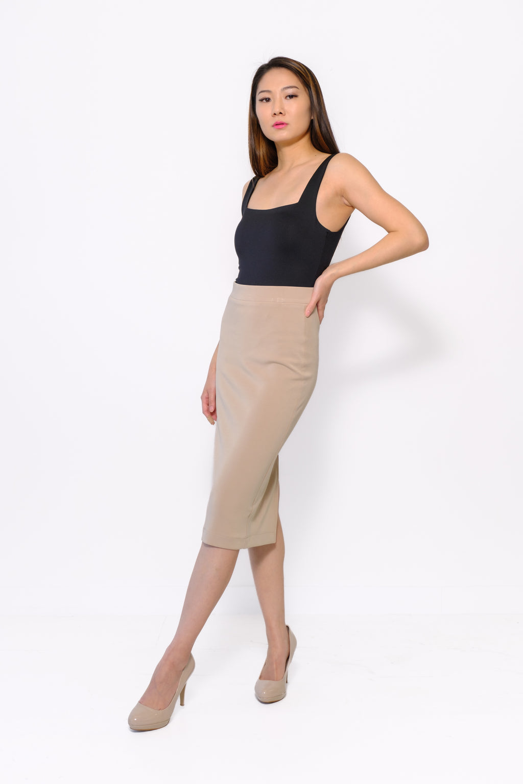 Midi Skirt - Beige